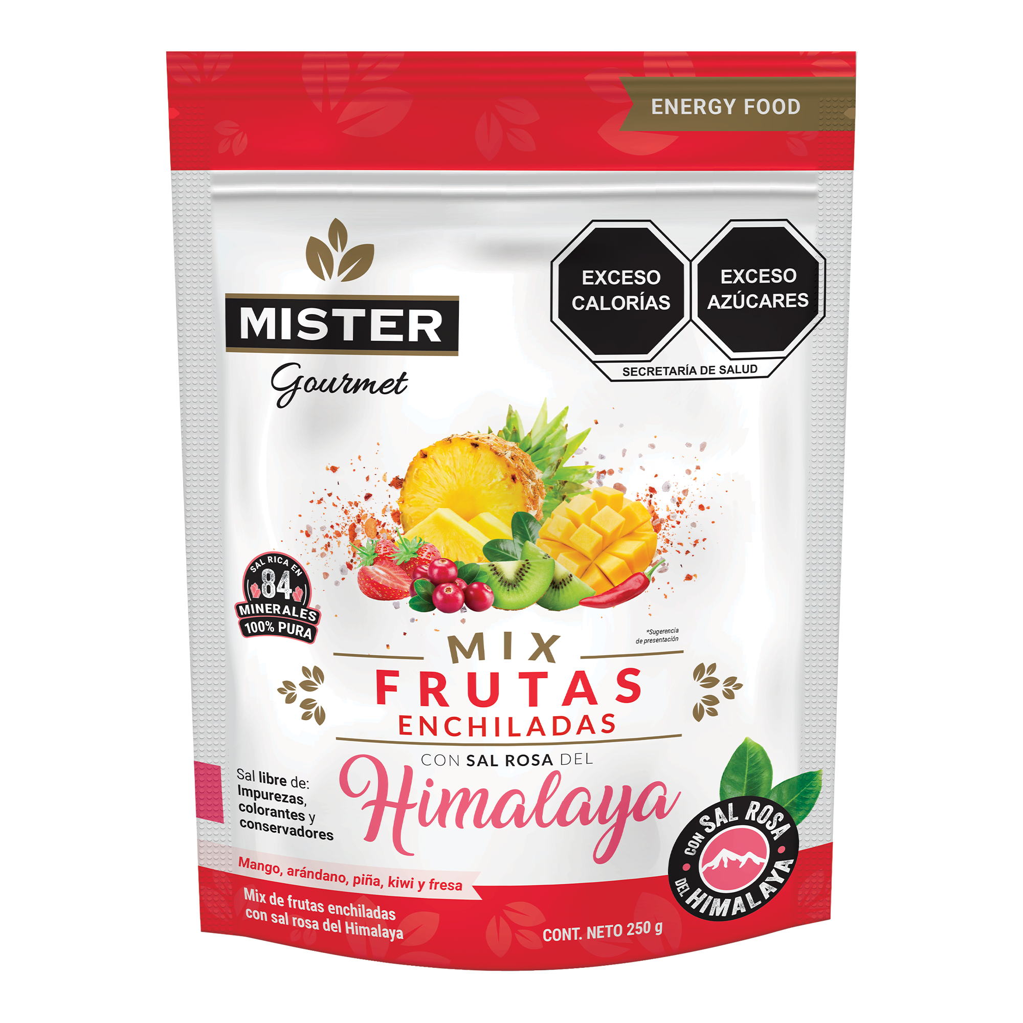 Mix Frutas Enchiladas con Sal Rosa del Himalaya (250g)