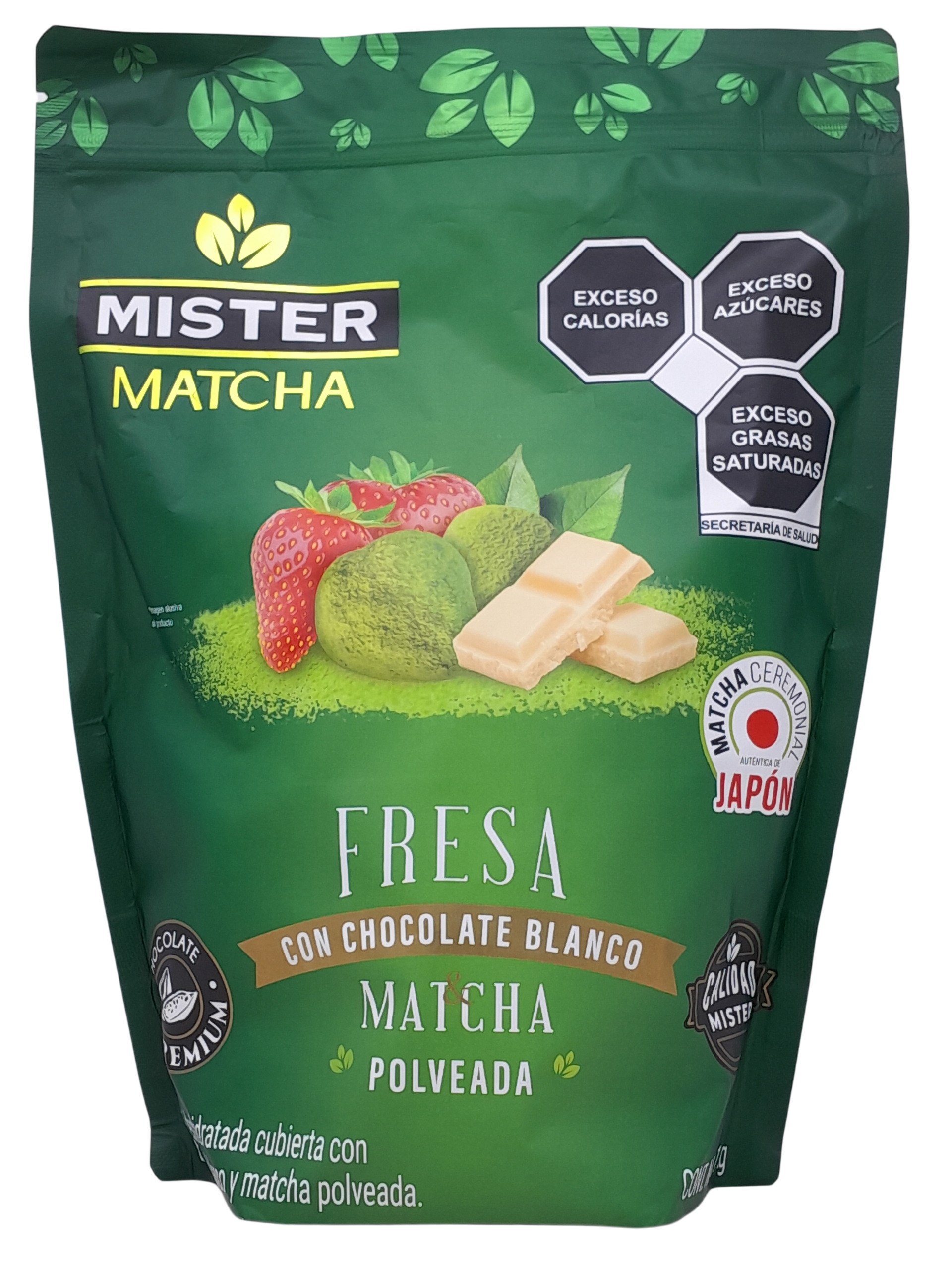Fresas Cubiertas con Chocolate Blanco & Matcha (1kg)