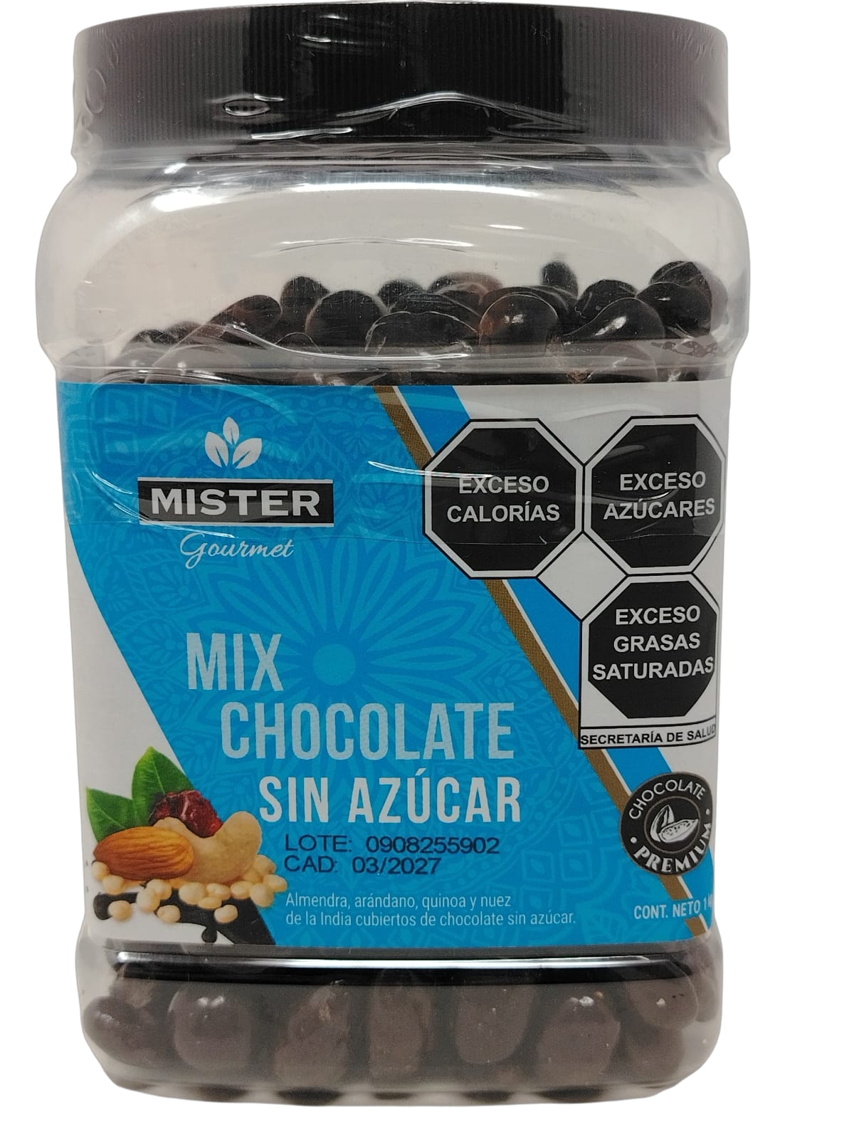Mix Chocolate sin azúcar (1kg) vitrolero