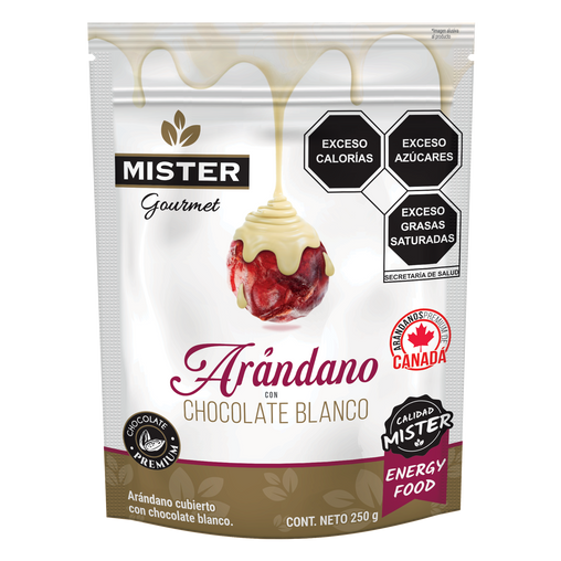 Arándano con chocolate blanco 250g