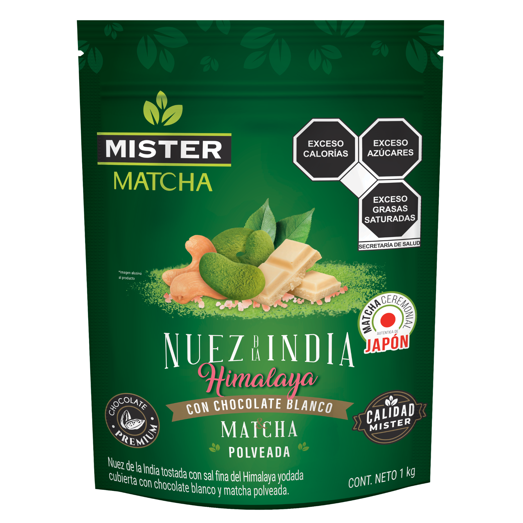 Nuez de la India cubierta Chocolate Blanco & Matcha 1 kg