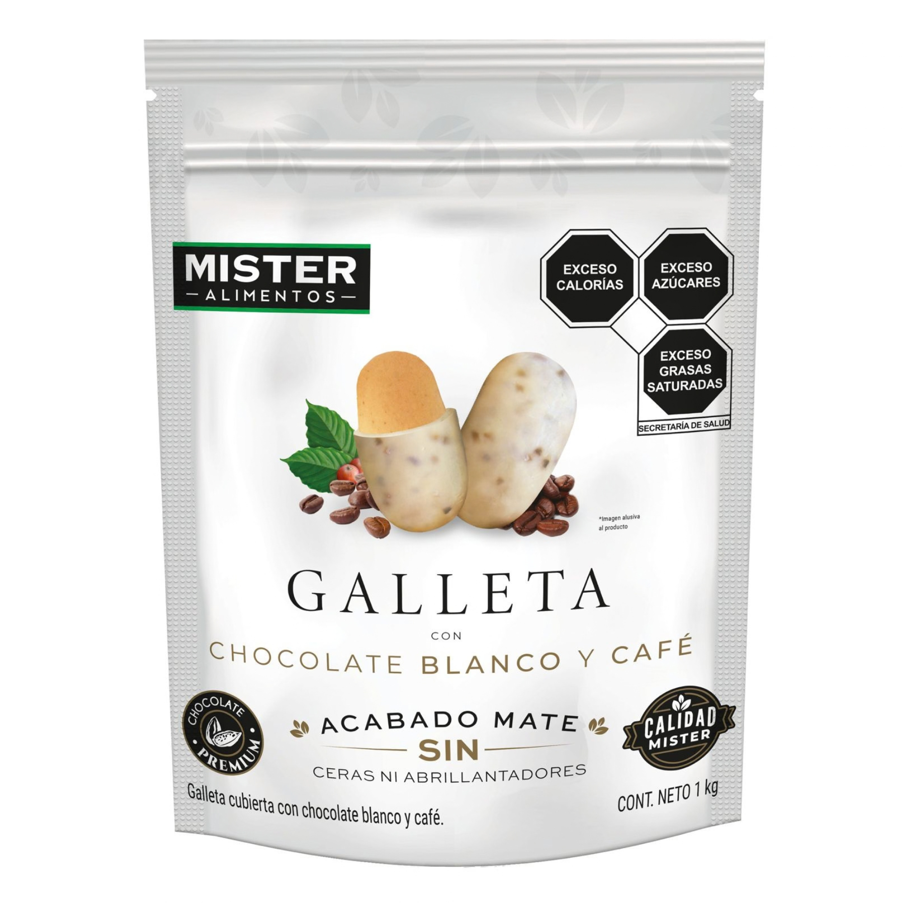 Galleta Chocolate Blanco y Café Mate 1 kg