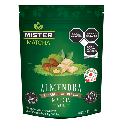 Almendra Cubierta con Chocolate Blanco & Matcha (1kg)