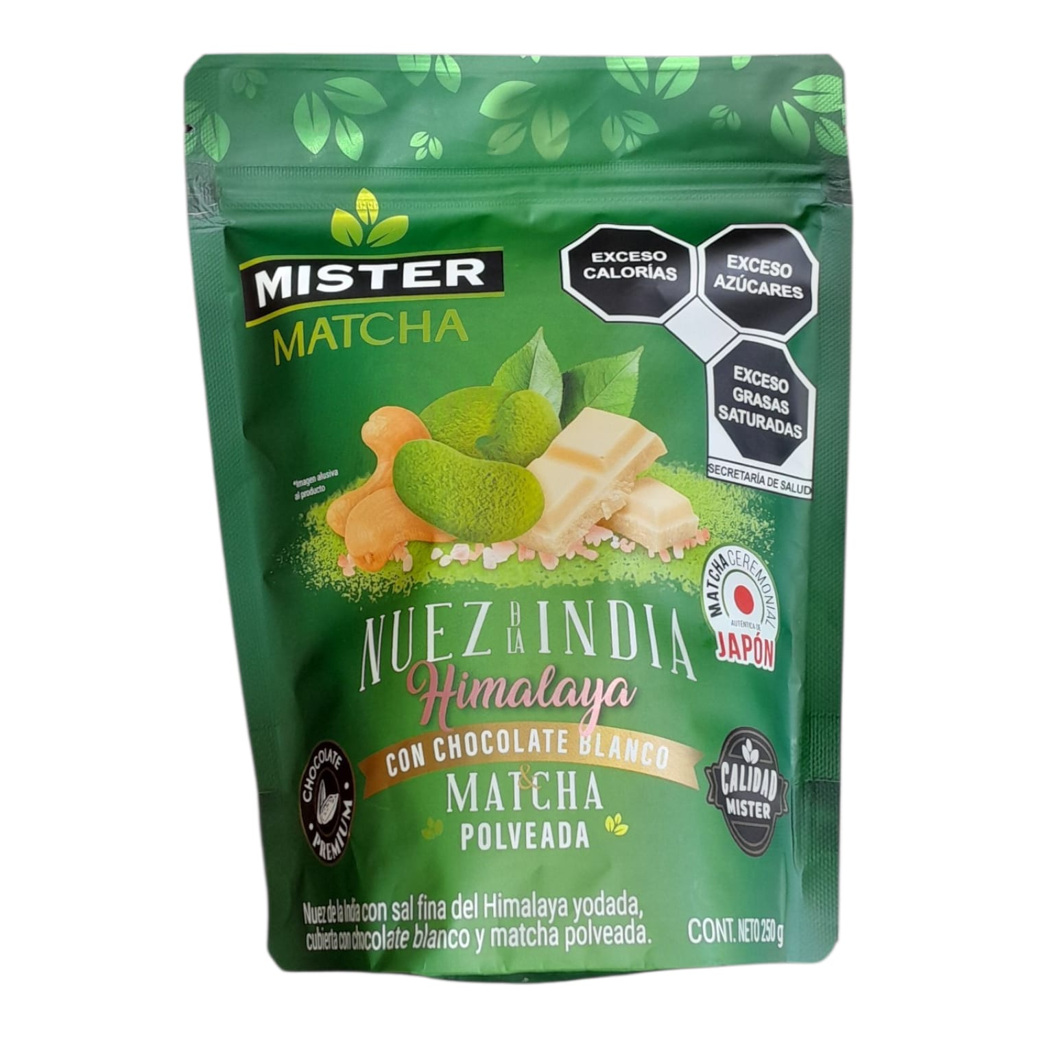 Nuez de la India Cubierta con Chocolate Blanco & Matcha (250g)
