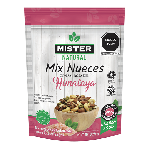 Mix Nueces con Sal Rosa del Himalaya (250g)