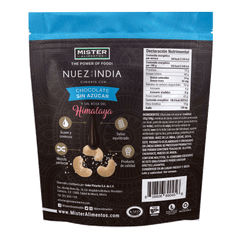 Nuez de la India Cubierta con Chocolate sin Azúcar y Sal Rosa del Himalaya 100g