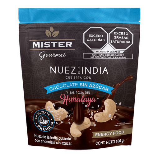 Nuez India Cubiertsa con Chocolate son Azúcar y Sal Rosa del Himalaya
