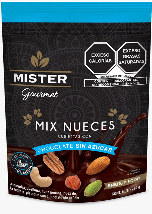 Mix Nueces Cubiertas con Chocolate sin Azúcar 250g